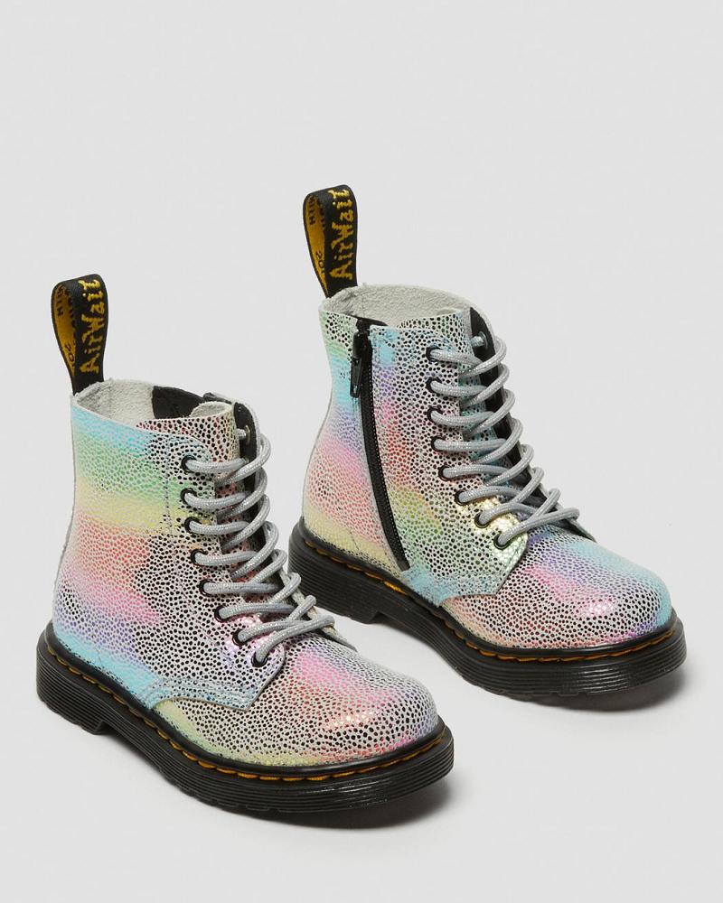 Kids' Dr Martens Toddler 1460 Pascal Iridescent Lace Up Boots Multicolor | AU 699HAP